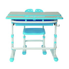 TygerClaw - Bureau pour enfants à hauteur réglable avec rangement, Bleu-La manivelle permet un réglage manuel de la hauteur du bureau pour atteindre la position souhaitée