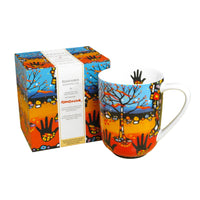 Oscardo - Tasse porcelaine « Remember » de John Rombough - 485 ml-Design d’art autochtone - Souvenir par John Rombough, artiste déné chipewyan, œuvre des Premières Nations célébrant le patrimoine culturel et les traditions