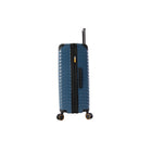 Lucas - Ensemble de 3 valises rigides extensibles et résistantes avec roulettes multidirectionnelles - Bleu-Les sangles de compression montées du plafond au sol maintiennent les vêtements bien emballés.