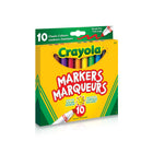 Marqueurs à trait large Crayola, ensemble de 10-Les marqueurs à trait large ont une pointe conique qui permet aux enfants de dessiner des lignes épaisses et fines