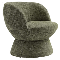 Modway - Vesta Tissu chenille Rembourré Chaise pivotante - Basil-Chaise d’accent en tonneau