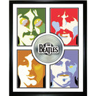 Beatles Pop Art Collage With Platinum LP - Impression encadree - 29" x 38"-Qualité supérieure - music memorabilia