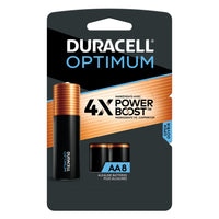 Duracell - Optimum Piles Alcaline AA  - paquet de 8-Conçues avec 4 fois plus d’ingrédients power boostmc : les piles AA Duracell Optimum contiennent 4 fois plus d’ingrédients POWER BOOSTMC brevetés de Duracell que les piles AA Coppertop