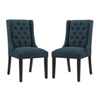 Modway - Baronet Tissu Chaise à manger Ensemble de 2 - Azure-Fauteuil d’appoint moderne élégant