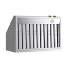 KUCHT KRH360-GL-C 36 po Hotte murale - avec commandes numériques - 900 CFM - Acier inoxydable/Or-8 in. round ducts vent for better ventilation performance and efficiency