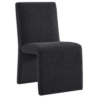Modway - Emory Tissu tapis Fauteuil d’appoint de salle à manger in Ébène-Chaise pantoufle polyvalente