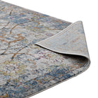 Modway - Minu Treillis floral vieilli Tapis de comédie 8 pi l x 10 pi L - Bleu clair, jaune et orange-Haute densité / Tissé à la machine