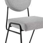 Modway - Craft Tissu rembourré Fauteuils d’accompagnement à manger - Noir Gris clair-9