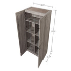 Manhattan Comfort - Ensemble moderne Hopkins 2 pièces, armoire de rangement à 14 étagères, 59,22 po - Gris-Comprend 7 grands compartiments à casiers