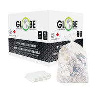 Globe Commercial - Sacs poubelle résistants pour poubelles - 89 cm x 127 cm - Transparent - Paquet de 125-Le dessus ouvert peut être attaché facilement