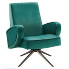 Modway - Superior Performance Velvet Chaise pivotante - Sarcelle-Chaise pivotante