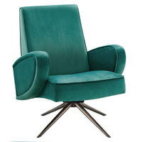 Modway - Superior Performance Velvet Chaise pivotante - Sarcelle-Chaise pivotante