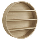 Modway - Romy 47 po Manche Étagère murale - Naturel-Cadre circulaire rétro
