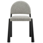 Modway - Hayley Tissu rembourré Fauteuil d’appoint de salle à manger - Chameau Noir-9