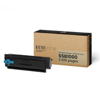 Ecotone - Lexmark 55B1000 Reman Toner - Rendement Standard - Noir-Couleur: Noir