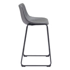 Zuo - Smart Tabouret de bar - Charbon - Ensemble de 2-Garantie limitée de 3 ans