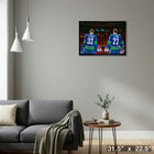 Henrik Sedin and Daniel Sedin 20x29 Canucks Anthem-H - Toile encadree - 31" x 22"-Prêt à accrocher - livré entièrement assemblé