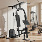 Soozier - Équipement De Gym Multifonction Pour La Maison - Station D’Entraînement De Musculation Avec Charge De 100 Lbs Pour Tirage Latéral-Poids total du contrepoids : 99 lb, comprenant 9 blocs de contrepoids de 10 lb et 1 bloc de contrepoids de 8 lb  