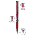 uni-ball − Stylos à impact gel Signo − 1,0 mm − rouge métallique-Les stylos à encre gel offrent un intérêt artistique et des décorations faciles avec un flux d’encre épais et soyeux