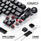Cybeart - Akula 75 Lite Clavier Gaming Filaire Rgb Tkl - Noir-Le port USB filaire haute vitesse offre une réactivité instantanée sans aucune configuration et une alimentation ininterrompue