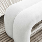 Modway - Dax Chenille de 50,5" Rembourré Banc d’accent - Frost-Cadre en bois massif