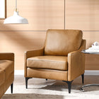 Modway - Corland Cuir Fauteuil - Tan-Rembourrage en cuir