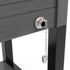 Permasteel - Glacière de patio roulante 80 pintes effet grain de bois avec séparateur - grise-Quatre roues pivotantes (dont deux verrouillables)