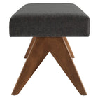 Modway - Lyra 47" Tissu tapis Banc - Gris foncé-Conception polyvalente