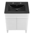Modway - Render 24" Vanette de salle de bain - Blanc Noir-8