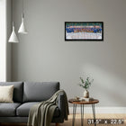 Edmonton Oilers 12x29 sur toile 2023 Heritage Classic-H - Toile encadree - 31" x 22"-Prêt à accrocher - livré entièrement assemblé