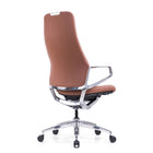 DecentLiving - Chaise de bureau à dossier pleine hauteur - Marron-Accoudoirs et dossier inclinables simultanément