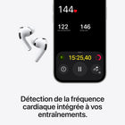 Apple - AirPods Pro 3-Avec iPhone, vous aurez accès à votre anneau Bouger, à votre nombre de pas et à la nouvelle fonctionnalité Workout Buddy6, propulsée par Apple Intelligence