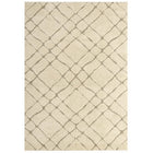 Modway - Jubilant Mémor Géométrique Abstrait de Vérone Tapis de 5 pi l x 8 pi L - Crème et beige-Tapis Abstract Geometric Shag de Verona