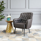 Zuo - Tasmania Fauteuil d’appoint - Noir vintage-Supporte jusqu'à 330 lb