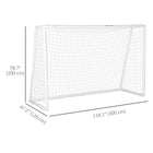 Soozier – But de soccer – 9,8 pi x 6,6 pi-Assemblage rapide et sans outils grâce aux clips et aux attaches auto-agrippantes – aucune vis nécessaire 
