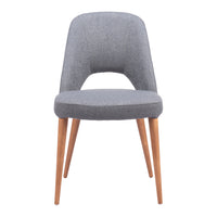Zuo - Leith Chaise de salle à manger - Gris - Ensemble de 2-Tissu confortable et durable