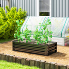 Outsunny - Jardin surélevé 4 pi x 2 pi x 1 pi-Construction en acier solide avec revêtement antirouille pour une utilisation fiable 