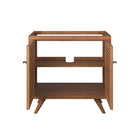 Modway - Birdie 36" Bois de teck Armoire de toilette de salle de bain (lavabo non inclus) - Naturel-Quincaillerie en métal noir