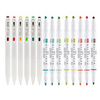 Zebra - Mildliner et Sarasa Cip Planner et Kit Créatif - Couleurs Assorties - Paquet de 14-Ce pack contient 6 stylos Sarasa Clip R (0,4 mm) : rouge et noir, rouge, orange, vert clair, vert et noir. Il contient également 8 surligneurs Mildliner (double pointe) : vert d'été, bleu-vert, vert citron, or, vermillon, rouge et marron