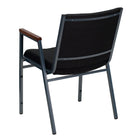 Flash Furniture – Chaise empilable robuste à revêtement noir à motifs et rembourrage de 3 po Hercules, avec accoudoirs, 4/pqt-Quantité de pile: 12