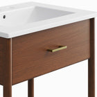 Modway - Zaire 24" Vanette de salle de bain - Blanc noyer-Assemblée requise