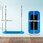 Qaba - Balançoire soucoupe pour enfants, avec hauteur réglable et sangles pour arbre - bleu-Les cordes en PE à hauteur réglable s'adaptent à la croissance de vos enfants et à différents points de suspension 
