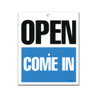 Cosco - Panneau de porte intérieur/extérieur Ouvert / Entrez / Je reviens avec horloge - 5,25 po x 6 po-Conçu pour une utilisation intérieure et extérieure, ce panneau durable de 5,25 po x 6 po est idéal pour les portes, fenêtres et entrées