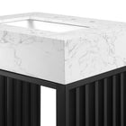 Modway - Gridiron 24" Vanette de salle de bain - Blanc Noir-Matchs non inclus