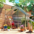 Outsunny - Serre tunnel de jardin 13 pi x 10 pi x 6,6 pi- Structure robuste en alliage d'aluminium pour une utilisation à long terme  
