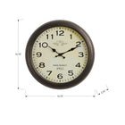 Monarch Specialties - Horloge - 16 po Rond - Horloge Murale - Brun Antique - Transitionnel-Un cadre en plastique brun durable avec des aiguilles classiques en métal noir sous la surface protectrice en verre pour un aspect fini