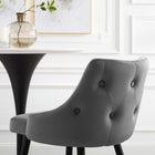 Modway - Adorn Performance Velvet Tabouret de bar - Gris-Tissu résistant aux taches durable