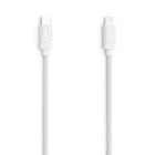 NXT Technologies - Câble tressé Lightning vers USB-C, 6 pi - blanc-Câble de chargement USB-C tressé résistant aux accrocs et à lâ€™emmêlement
