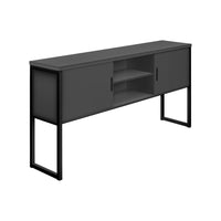 Monarch Specialties - Huche De Bureau - 72 po L - Travail - Portes De Stockage - Travail - Qualité Commerciale - Stratifié Gris-Conçue pour être compatible avec notre crédence de bureau (vendue séparément) avec le connecteur de crédence inclus, ajoutez cette élégante huche de bureau en stratifié gris de 72 pouces de long avec de robustes supports en métal noir et des armoires fermées pour un rangement fonctionnel de l'espace de travail dans un bureau à domicile contemporain ou dans un environnement commerci