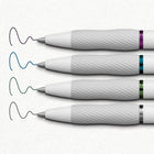 Sharpie - Stylos S-Gel, stylos gel à barillet tendance, corps blanc perle, pointe moyenne (0,7 mm), assortiment de couleurs riches et profondes, 4 unités-Encre gel intensément audacieuse dans un éventail de couleurs contemporaines pour une écriture toujours vive